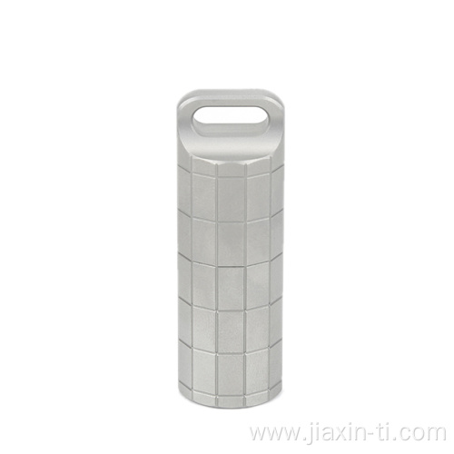 Pill Container Waterproof Capsule Titanium Pill Box Holder